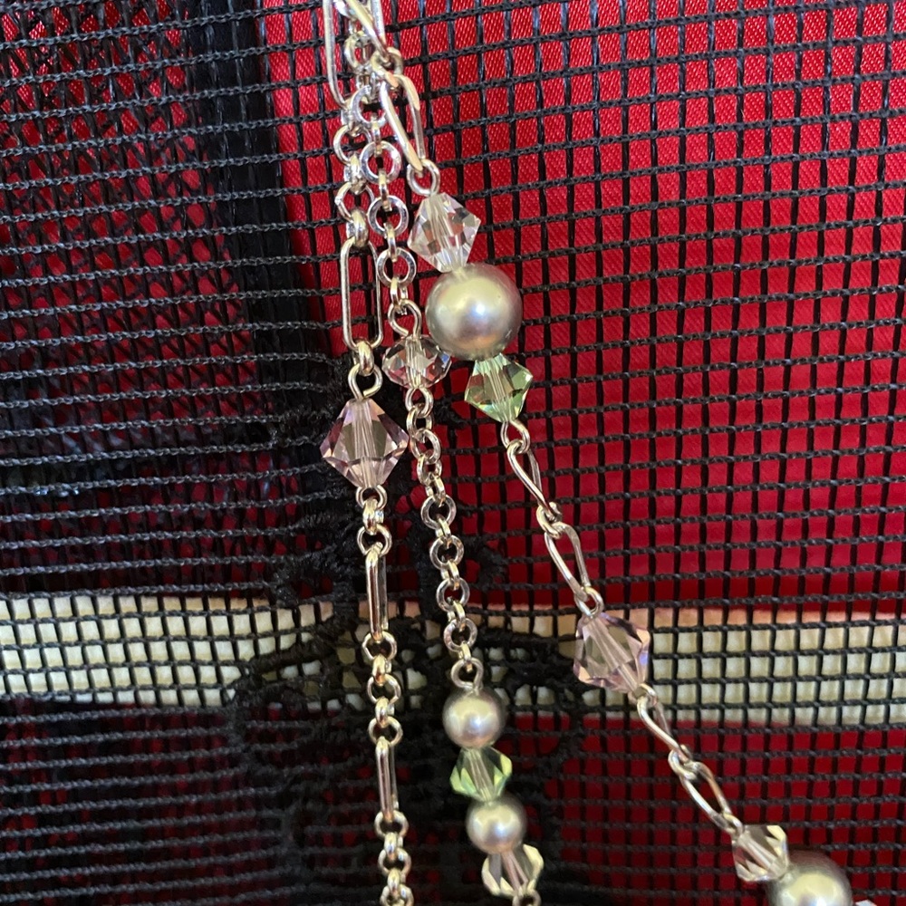 Authentic Givenchy Silver & Crystal Necklace - image 6